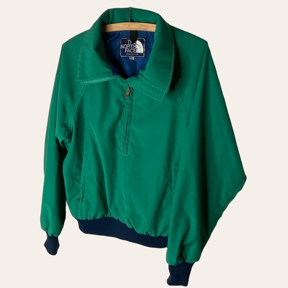 The North Face Vintage Anorak Jacket Womens Large Pullover Green Windbreaker 80s - Picture 3 of 10
